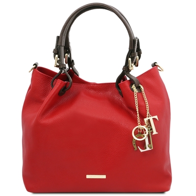 Leather Shoulder Bag - Red | Shoulder Bags | Women | Australia ...